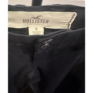 Hollister Womens Size 0 Navy Low-Rise Blue Jean-Like Pants with Ankle Zipper